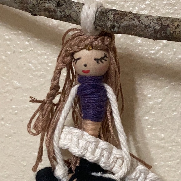 Namaste Yoga Healings inspired 🧘♀️ Macrame Doll Hanger doll - Picture 9 of 10
